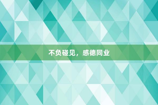 不负碰见，感德同业