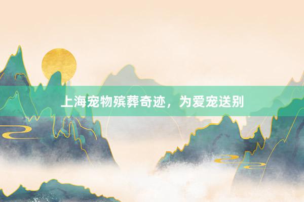 上海宠物殡葬奇迹,为爱宠送别